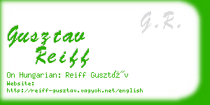 gusztav reiff business card